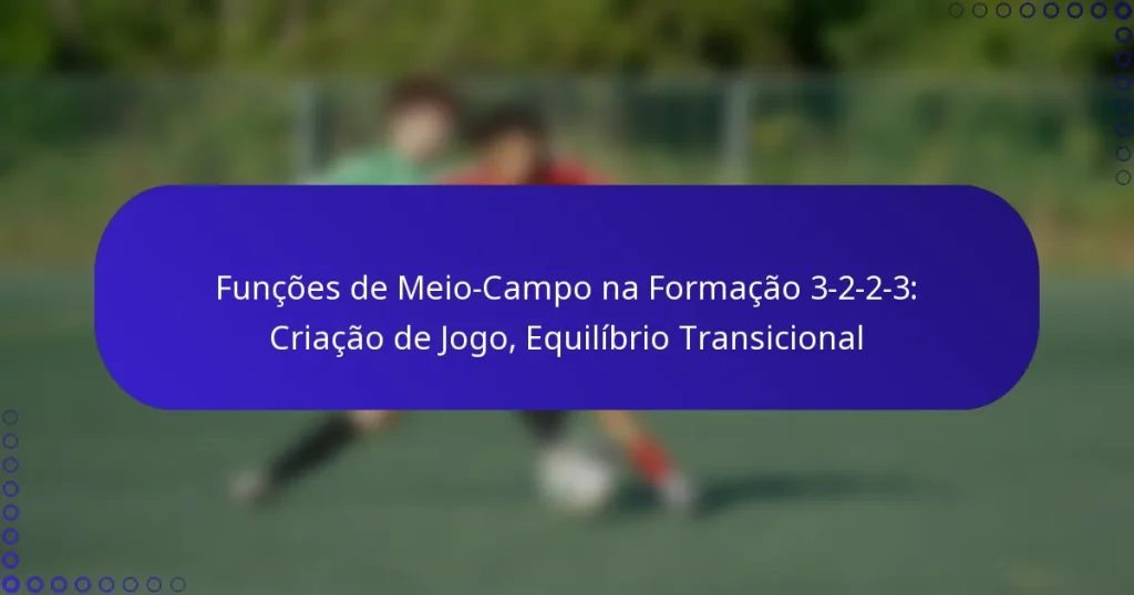 Funções de Meio-Campo na Formação 3-2-2-3: Criação de Jogo, Equilíbrio Transicional