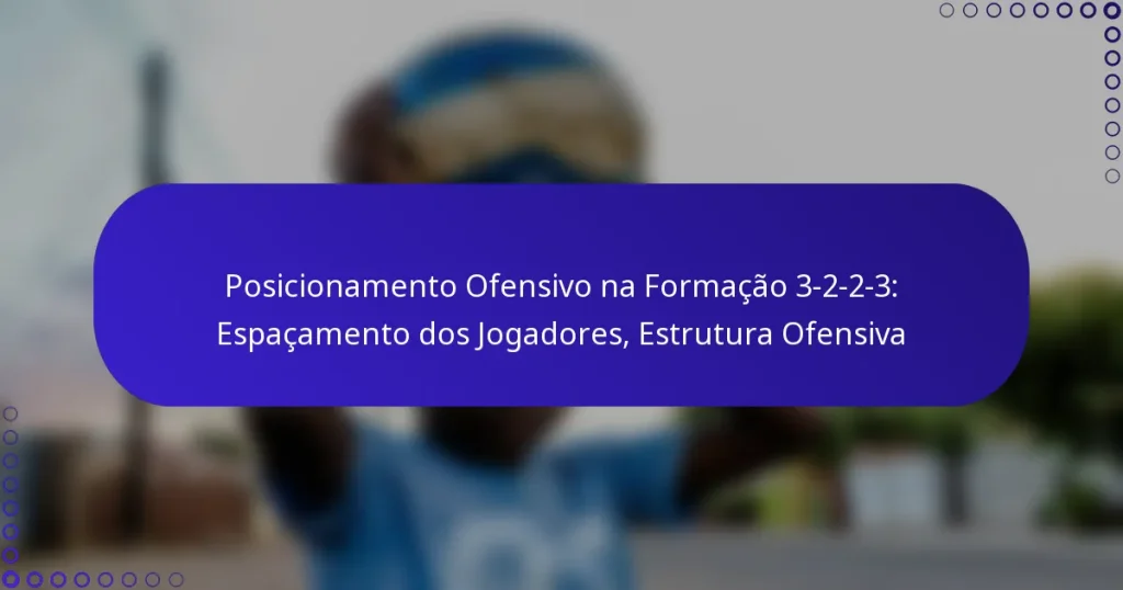 Posicionamento Ofensivo na Formação 3-2-2-3: Espaçamento dos Jogadores, Estrutura Ofensiva