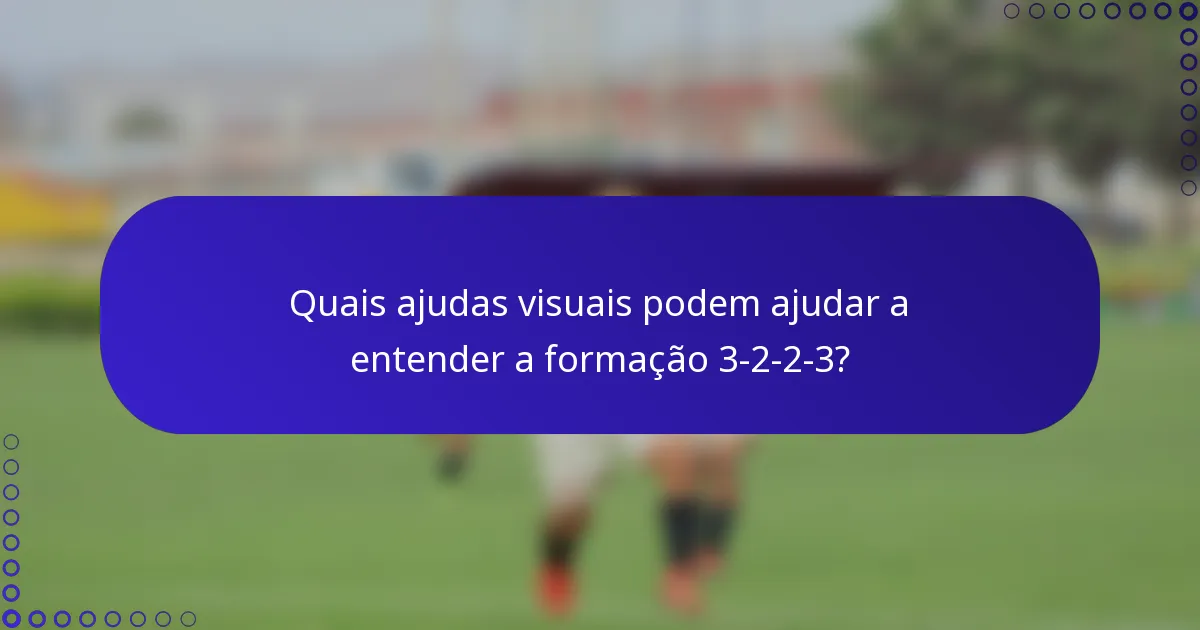 Quais ajudas visuais podem ajudar a entender a formação 3-2-2-3?